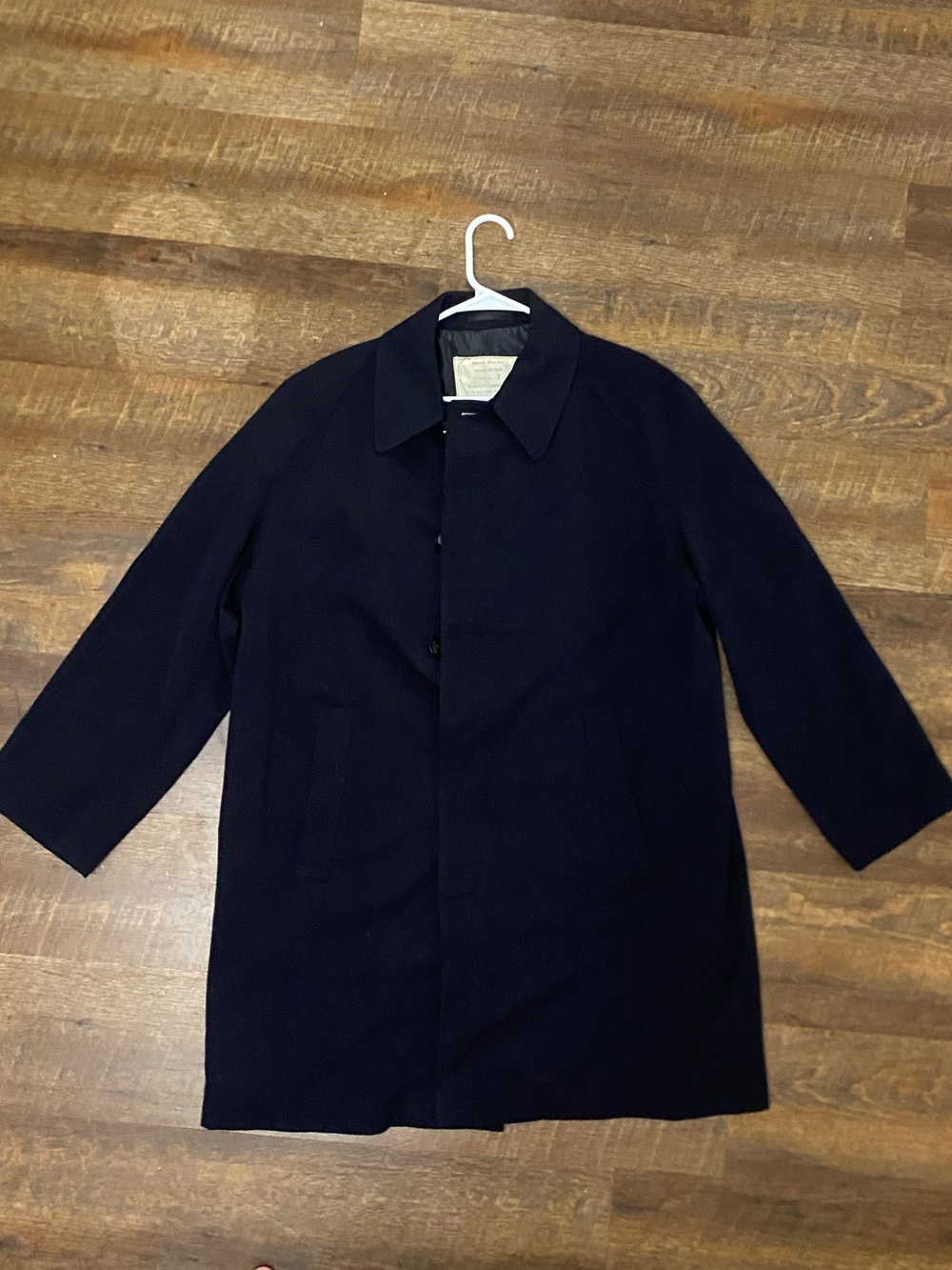 Vintage 1990s British Royal Navy Military Raincoat Men’s Size 7 M. Baker